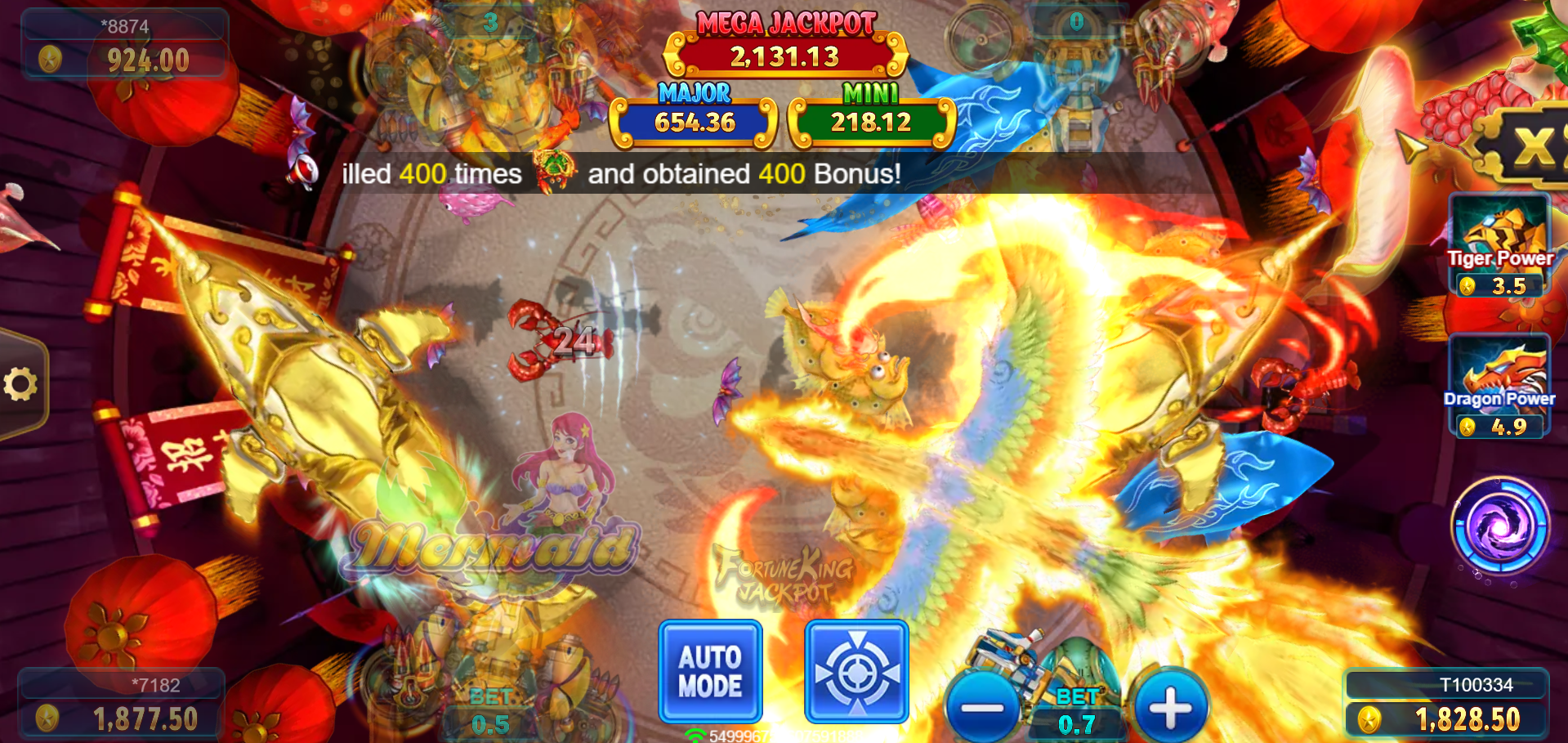 Fortune King Jackpot Fishing - Fire Phoenix - mamak24m