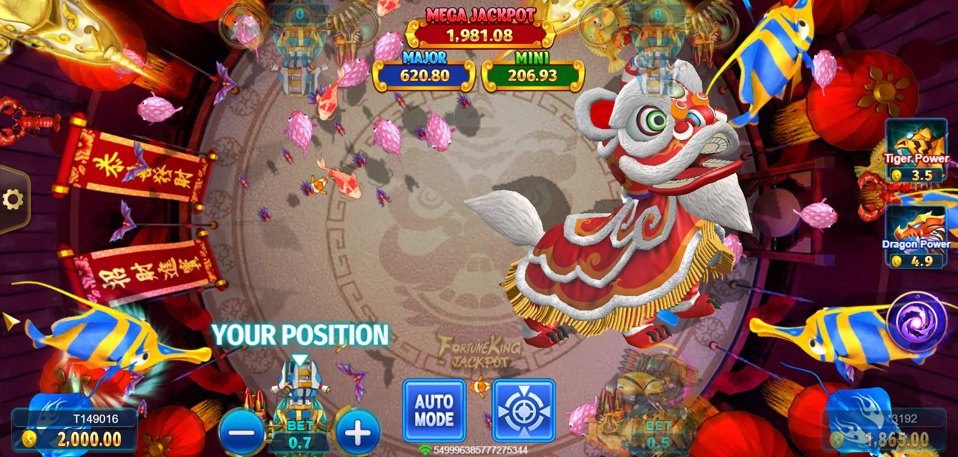 Fortune King Jackpot Fishing - Lion Dance - mamak24m