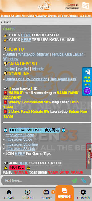 Mamak24 - Oren33 Casino Review - Live Chat - Mamak247