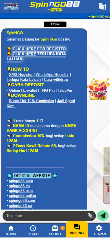 Mamak24 - Spin'nGo Casino Review - Live Chat - Mamak247