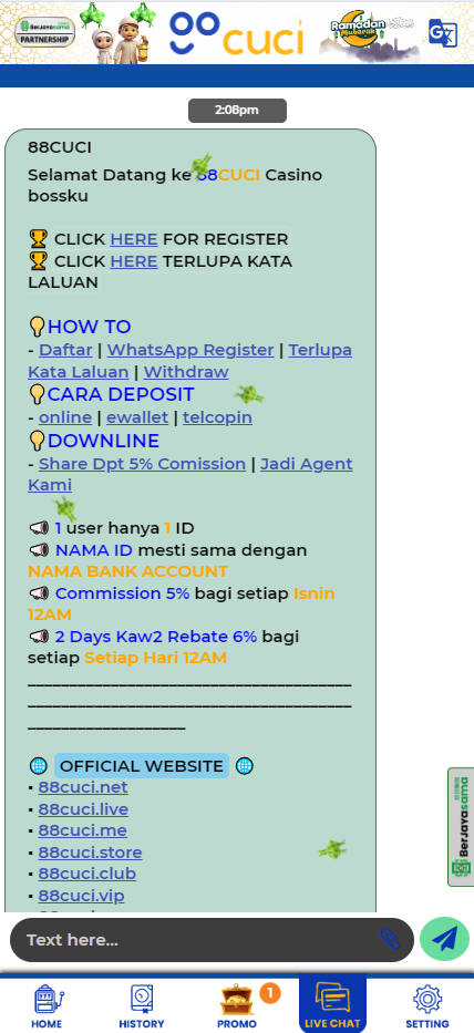 88Cuci - Livechat - mamak24m