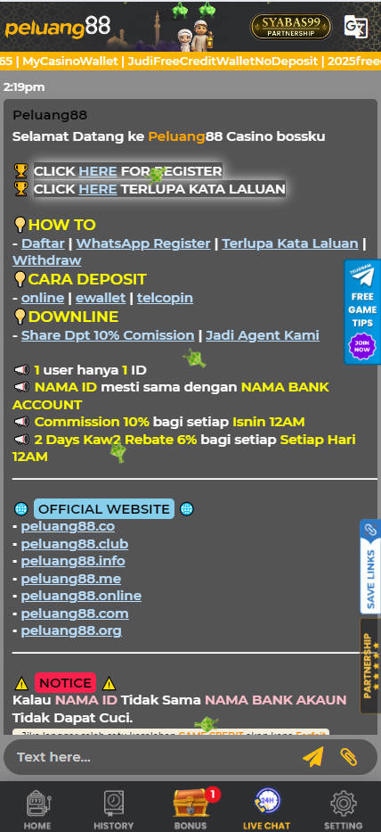 Peluang88 - Livechat - mamak24m