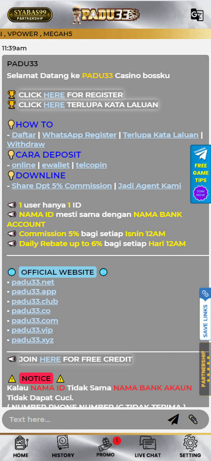 Padu33 - Livechat - mamak24m
