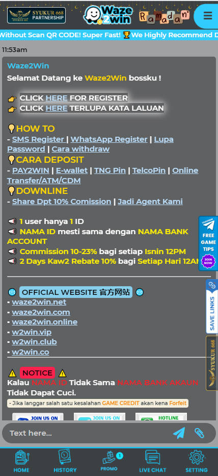 Waze2Win - Livechat - mamak24m