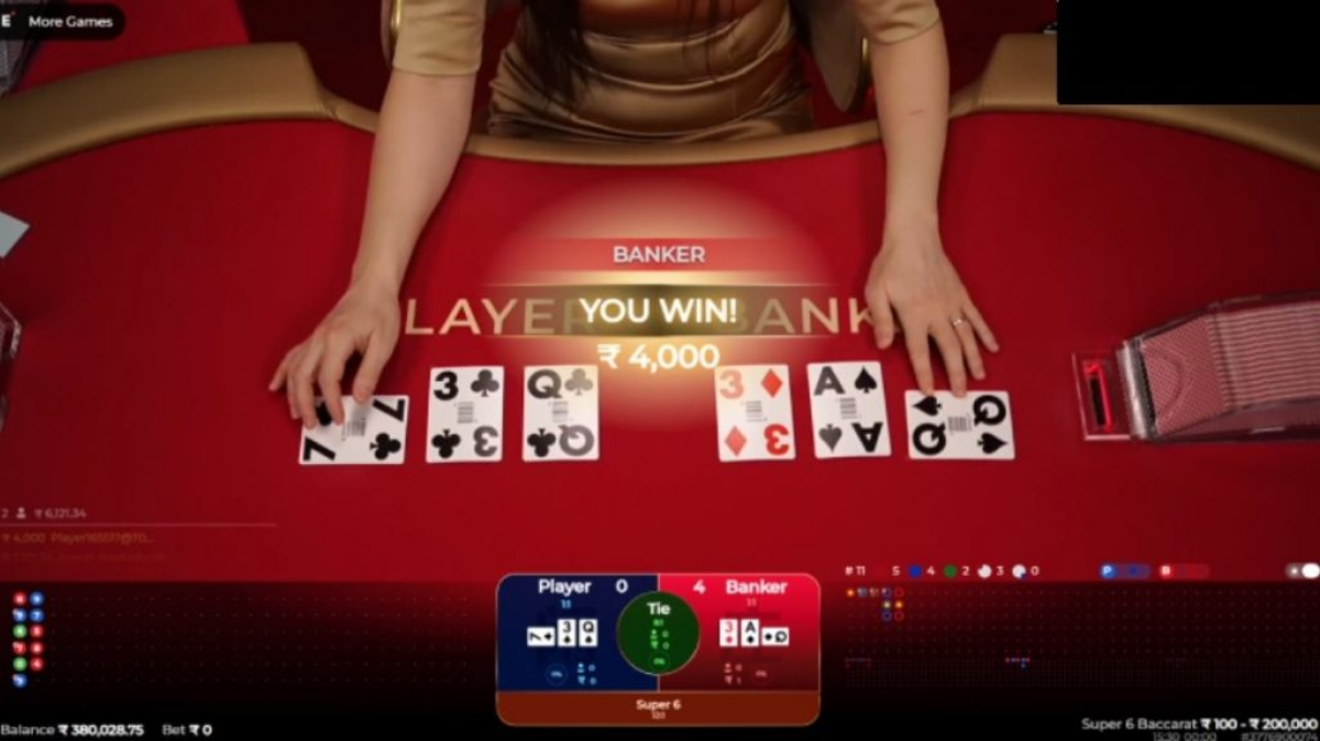 Golden Baccarat Super 6 - Gameplay 2 - mamak24m