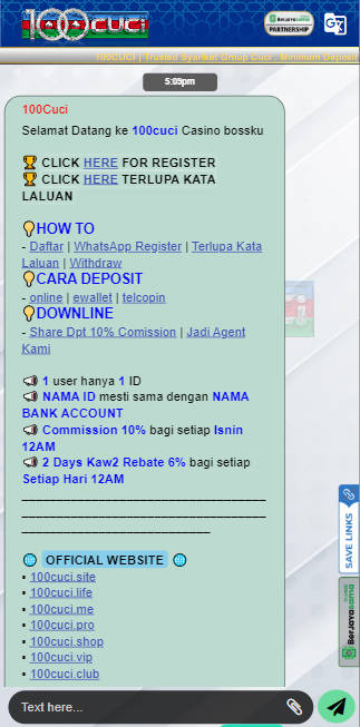 100Cuci - Live Chat - Mamak24m