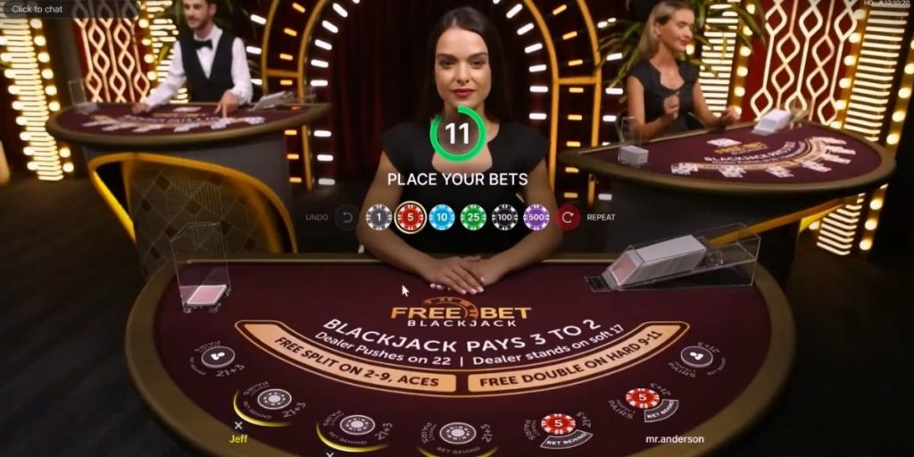 Free Bet Blackjack - Game 1 - Mamak24m